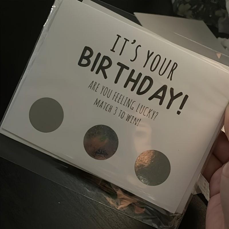 Creative Scratch-Off Birthday Cards, Interactive Lucky Gift Card, Fun Surprise for Couples/friends, Adult Party Prank Gift