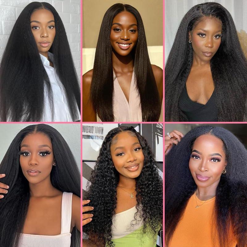Tahikie Curly Clip in Hair Extensions Seamless Burmese Curly PU Clip ins Real Human Hair 8pcs Per Set With 18 Clips 120g / pack For Women Brazilian Real Human Hair Body Wave/ Deep Wave / Yaki Straight / Kinky Straight Natural Black  TikTokShopBlackFriday