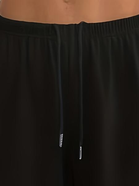 Women's Casual Loose-Fit Drawstring Pants, 3-Pack Plain Long Trousers, Comfortable Wide Leg Home Wear, Suitable for Spring Summer Fall, Womenswear