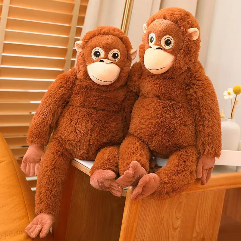 66cm Cartoon Gorilla Plush Stuffed Toy Chimpanzees Monkey Soft Stuffed Doll Backpack Car Bag Room Decor Kid Gift