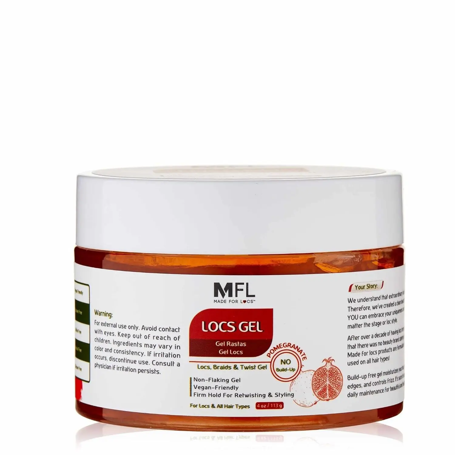 Made For Locs Retwisting Firm Hold Styling Pomade | Gel | 4 oz (Pomegranate)