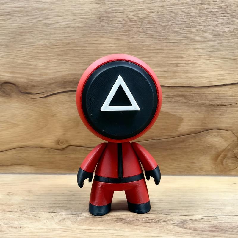 3D Printed Squid Game Character Figurines Set, Soldier Worker Manager Collectibles, Mystery Mask Man TV Series Accessories