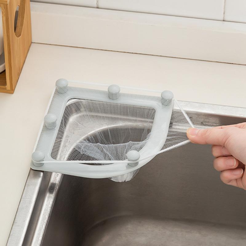 1 Set 30-Pack Triangular Drain Rack With Disposable Filter Nets - Corner Sink Strainer Basket For Bathroom Accessories, Bathroom Tools