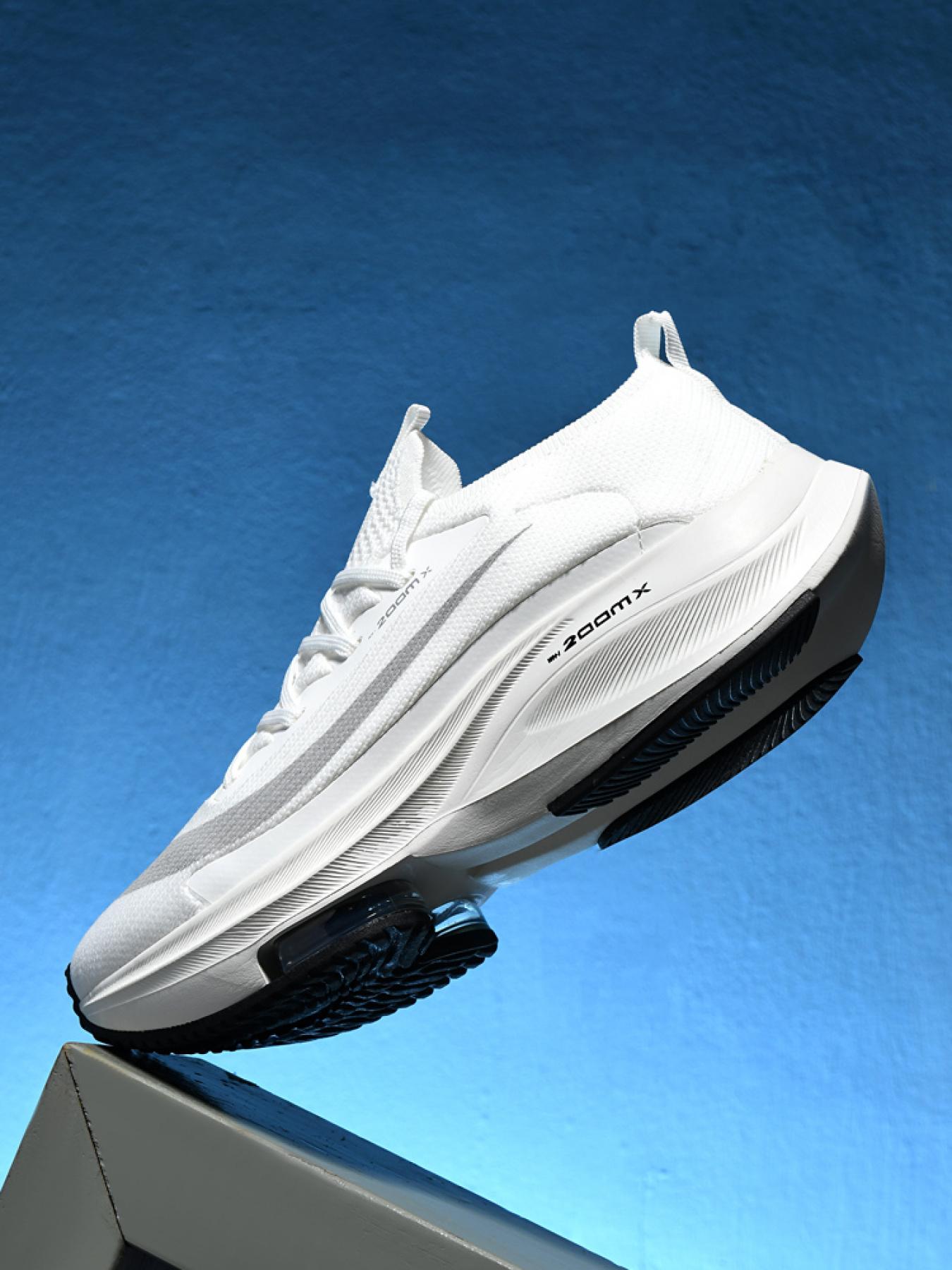 Men Sports Running Shoes Casual Marathon Air Cushion Sneakers Leather Breathable Lightweight Male Comfortable Athletic Nonskid Casual Sneakers Hiking Outdoor Footwear