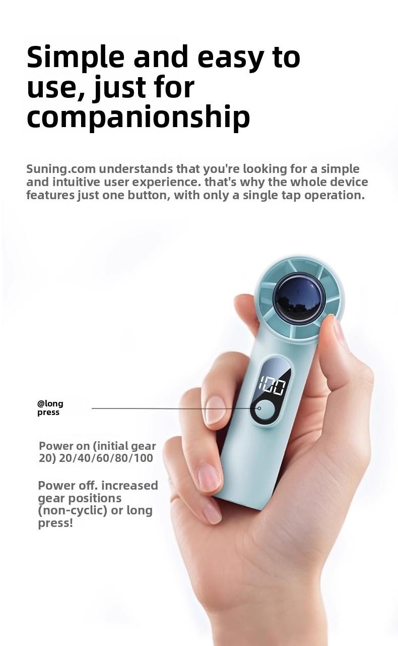 [Mini Air Conditioner] 2026 New Model Handheld Silent Small Mini USB Rechargeable Fan