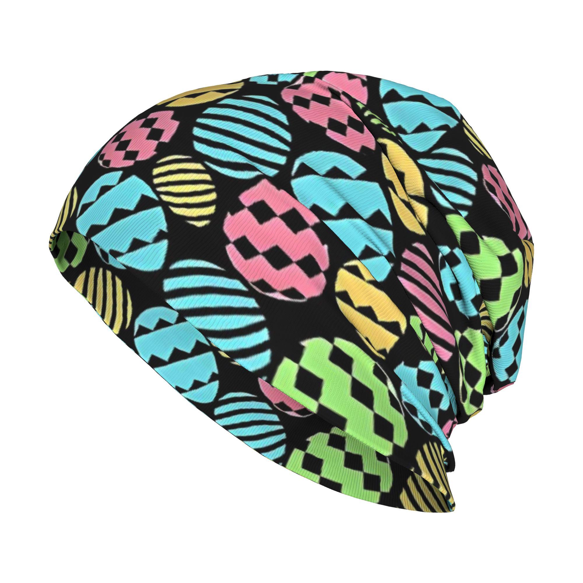 Fashionable Bonnets Featuring a Warm And Soft Design with an Easter Egg Pattern Perfect for Sports