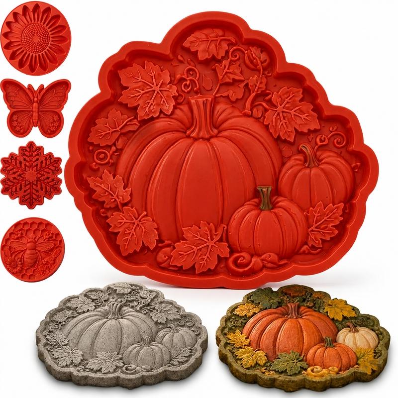 DIY garden decor,Reusable concrete mold,Silicone Stepping Stone Mould｜Outdoor Garden Ornament, DIY Concrete Craft, Re‑usable Mold to Make Unique Garden Pathway Art#GardenSteppingStoneMold #DIYGardenDecor#ReusableConcreteMold