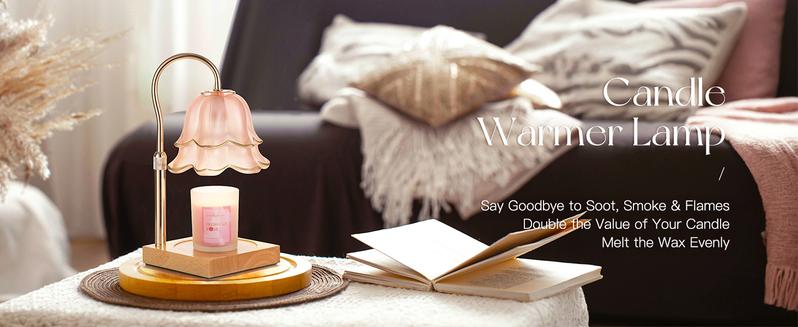 Flower Candle Warmer Lamp with Timer : With 2 Bulbs, Table Lamp Height Adjustable, Home Bedroom Decor, House Warming Gift, Birthday Gift, Gift for Women, Mother's Day Gifts Decoration Items Ornaments, Valentine's Day gift