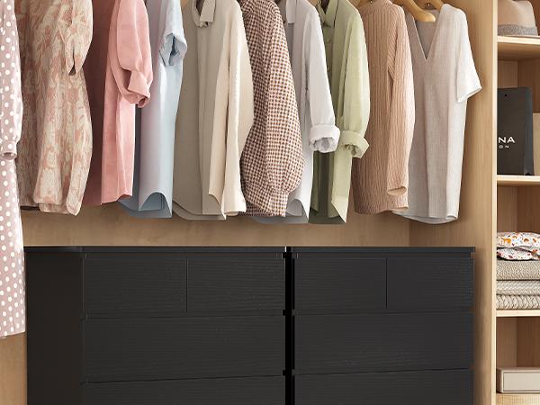 Hasuit White Tall Dresser for Bedroom, 59.6'' High 8 Drawer Dresser, Modern Chest of Drawers Storage Organizer for Closet, Taller Clothes Storage Tower with Ample Storage Space