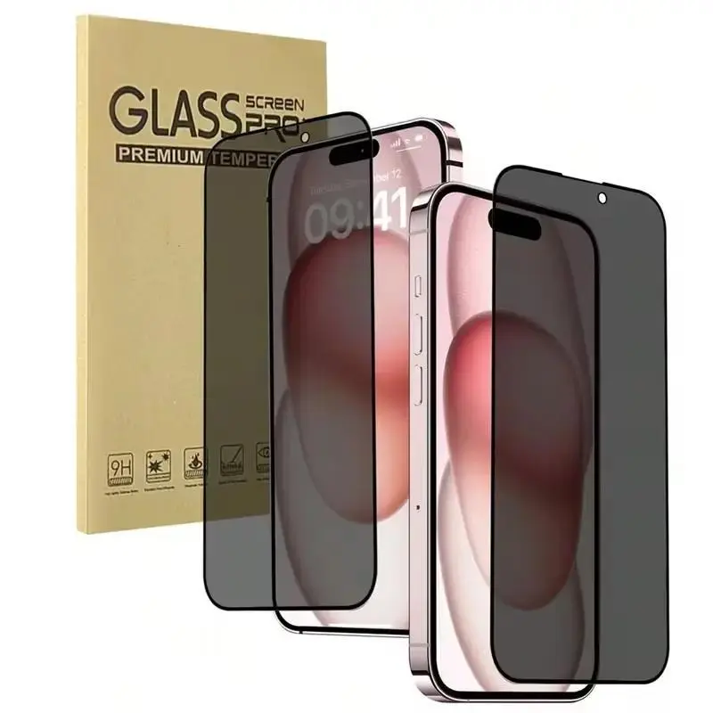 Privacy Tempered Glass Screen Protectors 2 Pack, 9H+ Hardness, Easy Installation, Compatible with iPhone 18 Pro Max 18/17/17E/16E/15/14/13/12/11/XS, Ideal for Christmas Gifts