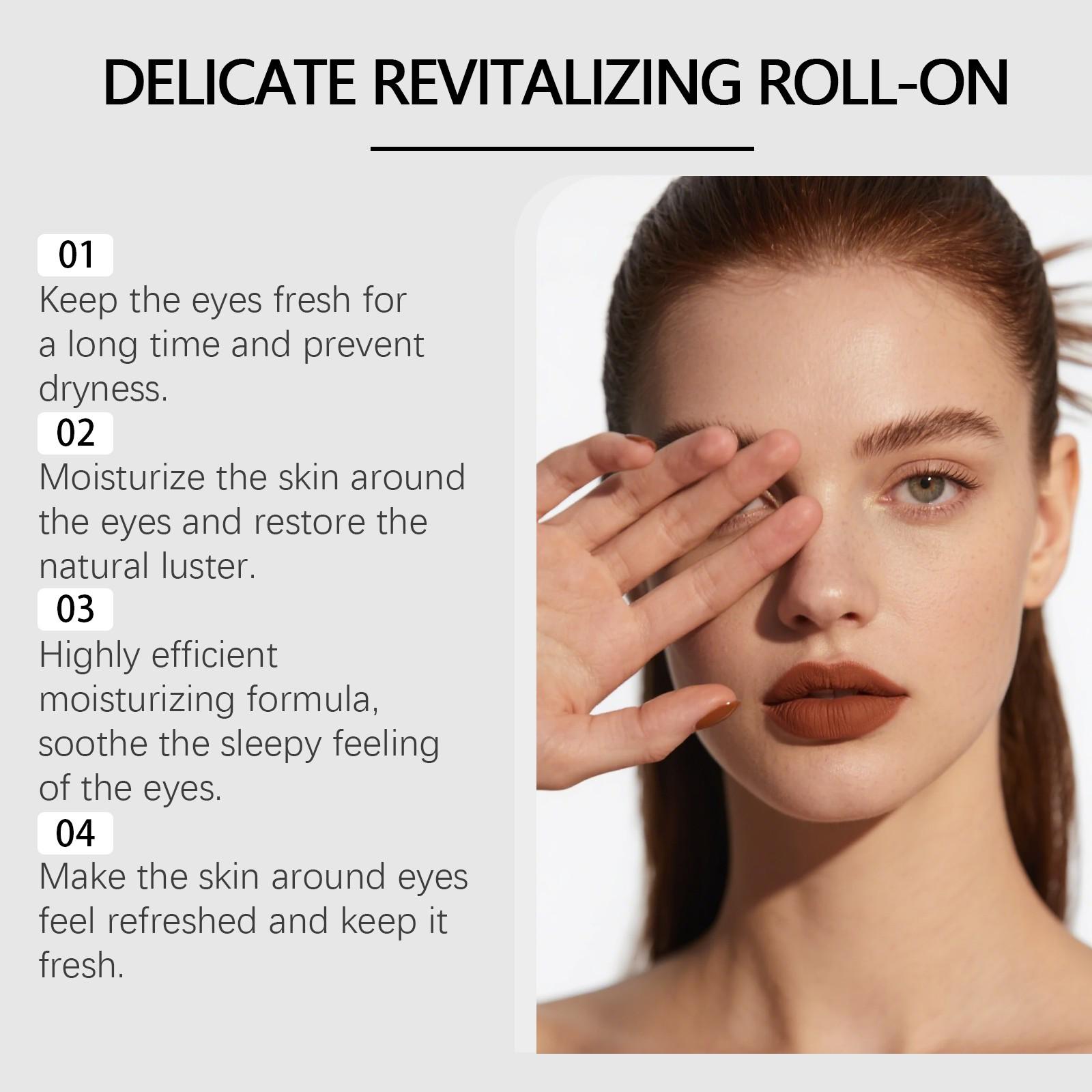 Revitalizing Rollerball Essence, Eye & Face Oil, Elasticity Boost, Brightening, Hydrating, Moisturizing, Radiant Skin Care