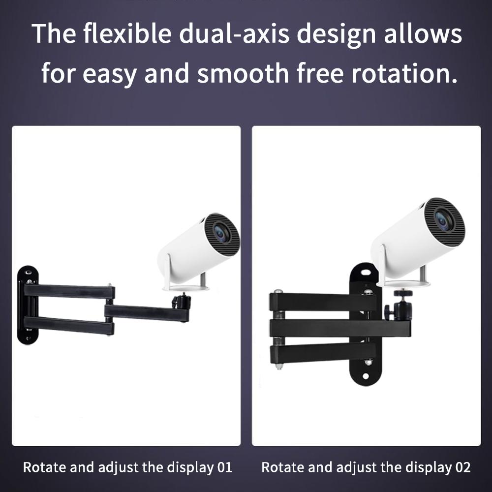 Adjustable Projector Stand, Wall Mounted Folding Ptz Bracket, Suitable for TV Vcr Home Theater, Durable Iron Structure, Foldable