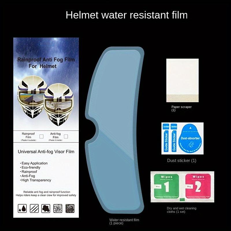 Motorcycle Helmet Waterproof Lens Film, Universal Rain & Fog Protection Film Transparent Lens Sticker Helmet Anti Fog Film Visor Shield Rainproof Len