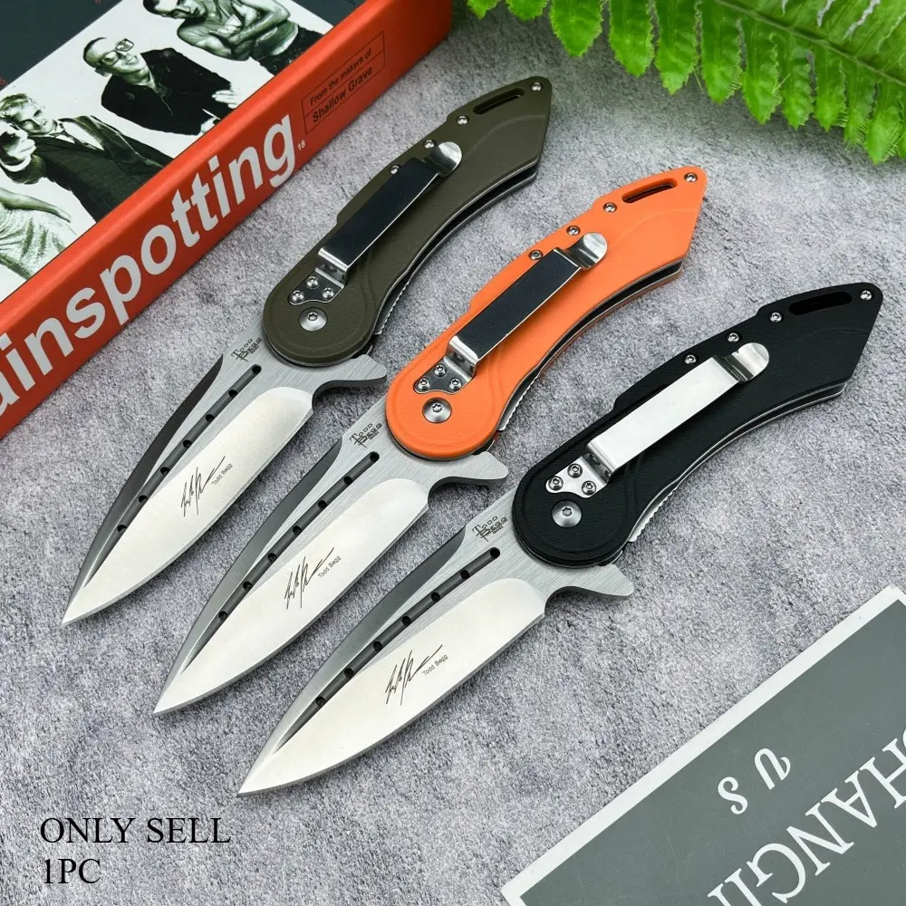 New Outdoor Pocket Folding Knife: High-Quality 7Cr13Mov Blade, Nylon Fiber Handle, Portable Jungle Camping Knife, Everyday Carry (EDC) Cutting Tool for Adventure and Fishing, Hiking and Survival Belt Knife, EDC Survival Equipment