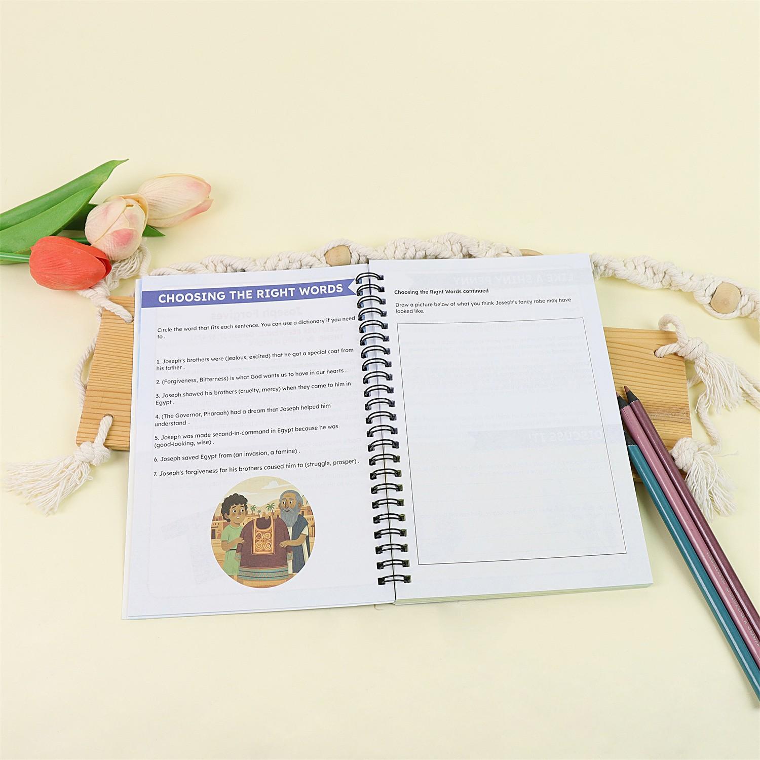 Bible Study Workbook for Kids, Lessons, Activities, Quizzes, Questions, Deepen Faith, Bible Study Activity Books for Children