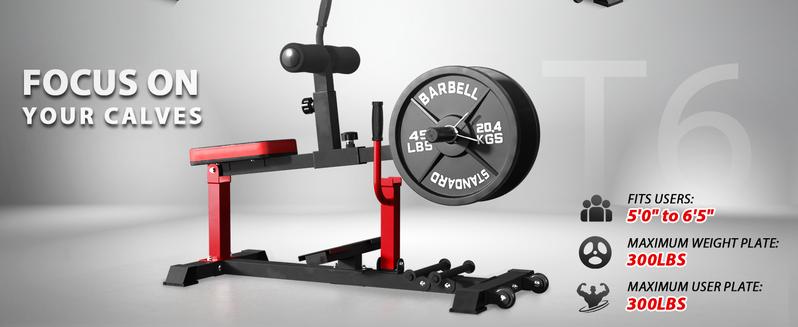 Calf Raise Machine, Adjustable Seated Calf Machine, Calf Workout Machine with Band Pegs, Calf Exercise Leg Training Machine Home Gym Fitness Equipment Muscle Activation Ergonomic Design Maximum Assembled Dimension Balance