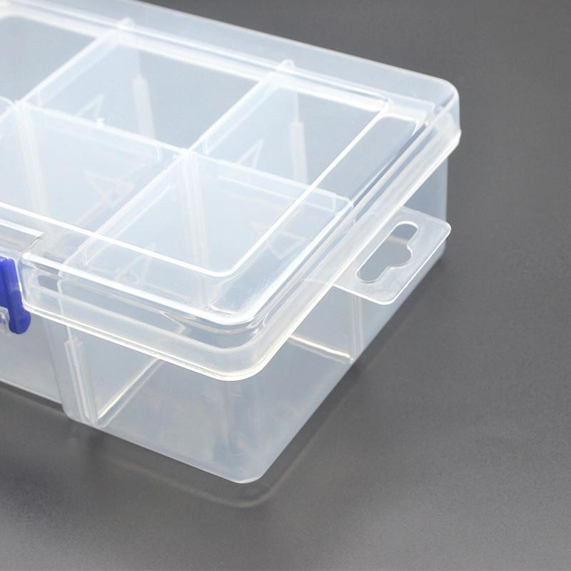 1/2/3/4/5pcs 6-Grid Pin Clip Box: Desktop Storage Box with Removable Dividers for Organizing & Hanging Items