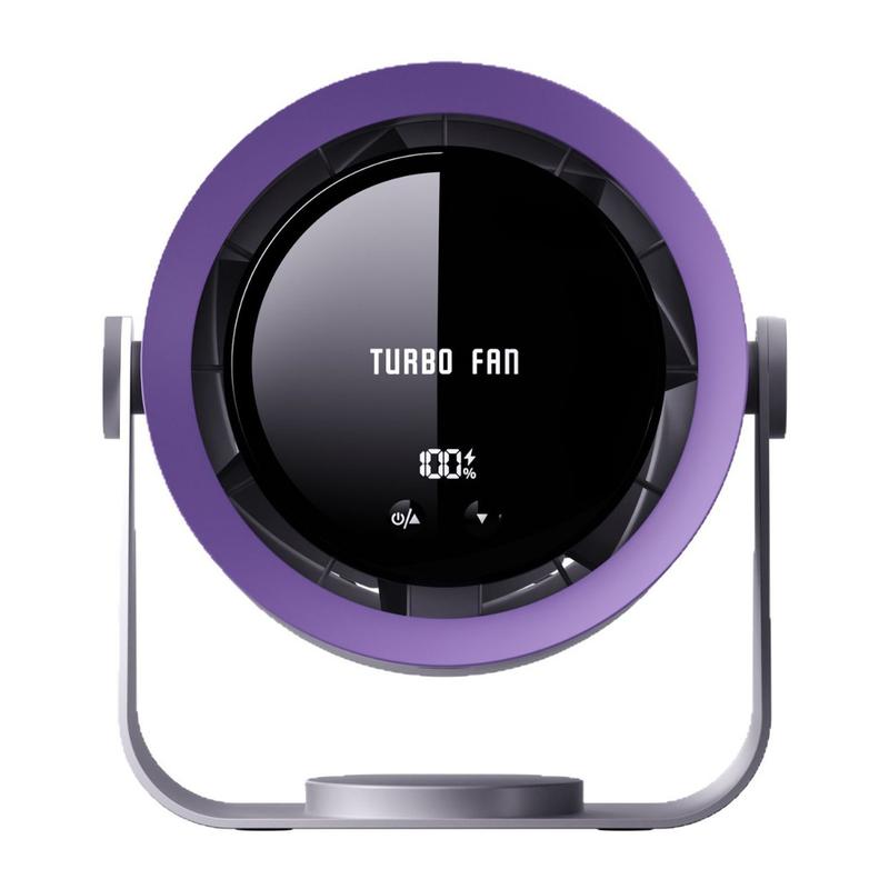 USB Charging Fan with Digital Display, 100-Speed Turbo Powerful Fan, Adjustable and Portable Desktop Hanging Fan, Strong Wind Cooling for Summer, Suitable for Home, Kitchen, Bathroom, Office, Outdoor Camping