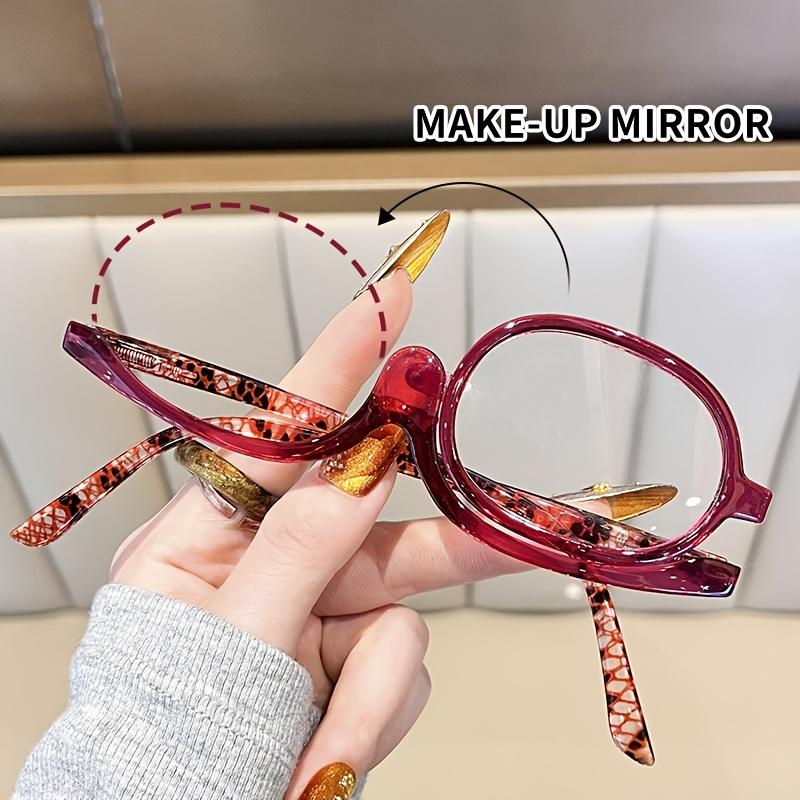 Colorful makeup reading glasses with multi-functional spring legs, super light and 180-degree rotatable reading glasses, with a free glasses cleaning cloth Multiple color combinations are available, High Quality Eyewear