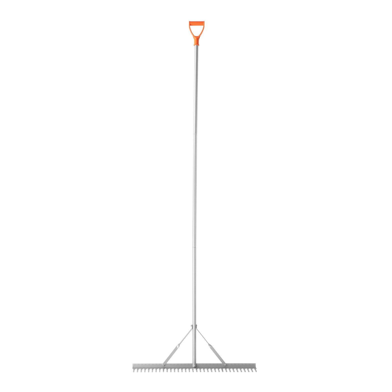 VEVOR Heavy Duty Aluminum Landscape Rake, 36 in Wide Head, 102 in Adjustable Handle Length, 52ft Rope, 5.07 lbs, 102.01x36x4.92 in Size, for Soil Loosening, Beach Care, Pond Maintenance VEVOR Heavy Duty Aluminum Landscape Rake, 36 in Wide Head, 102 in Adjustable Handle Length, 52ft Rope, 5.07 lbs, 102.01x36x4.92 in Size, for Soil Loosening, Beach Care, Pond Maintenance