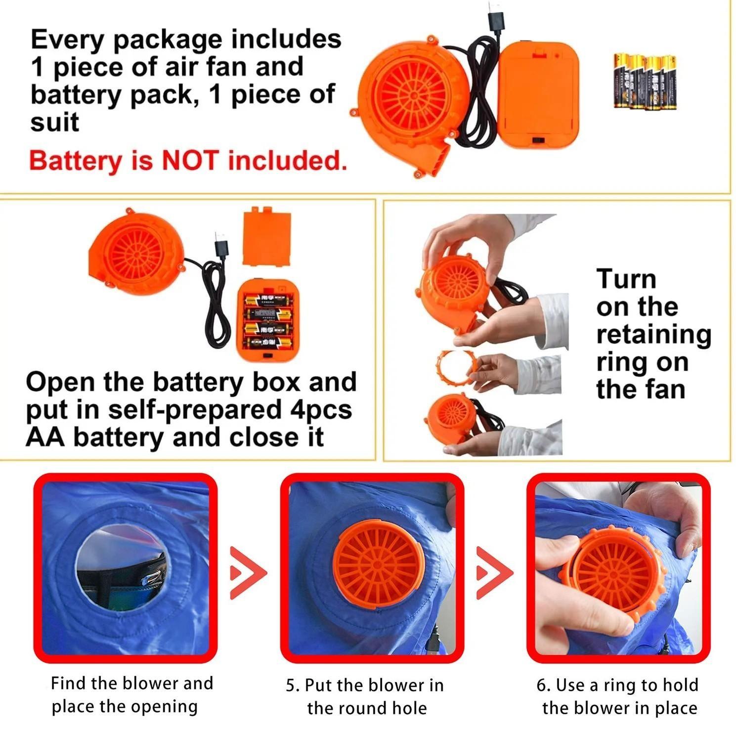 New Heart Wings Inflatable Costume for Adults, Unisex, Perfect for Valentine's Day, Halloween, Christmas, Carnival Parties