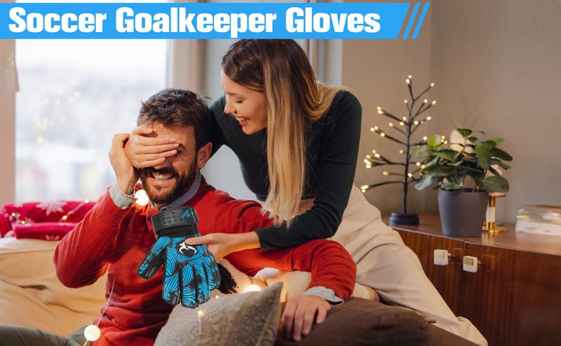 Goalkeeper Goalie Soccer Gloves Extreme Strong Control and Grip with Finger Protection High Performance Pro-Level Goalie Glove Anti-Slip Latex Palm Breathable Comfortable for Kids Youth Adult