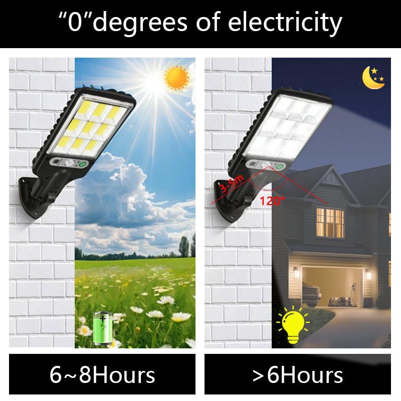 Solar Lights Outdoor, 6000 Lumens 2/4pack 108COB LED Solar Powered Motion Sensor Wall Lamp - IP65 Waterproof with Remote Control, Durable Security Light for Outside Wall, Garden, Yard, Porch