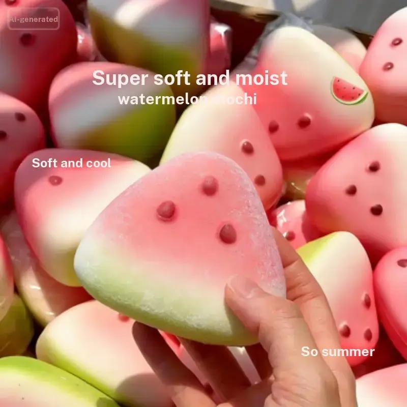 1/2/3/4pcs，Cute Watermelon Squishy Toys, Slow Rebound Stress Relief Finger Toy, Super Soft Squeeze Toy, Kids & Adults, Anxiety Relief Sensory Toy