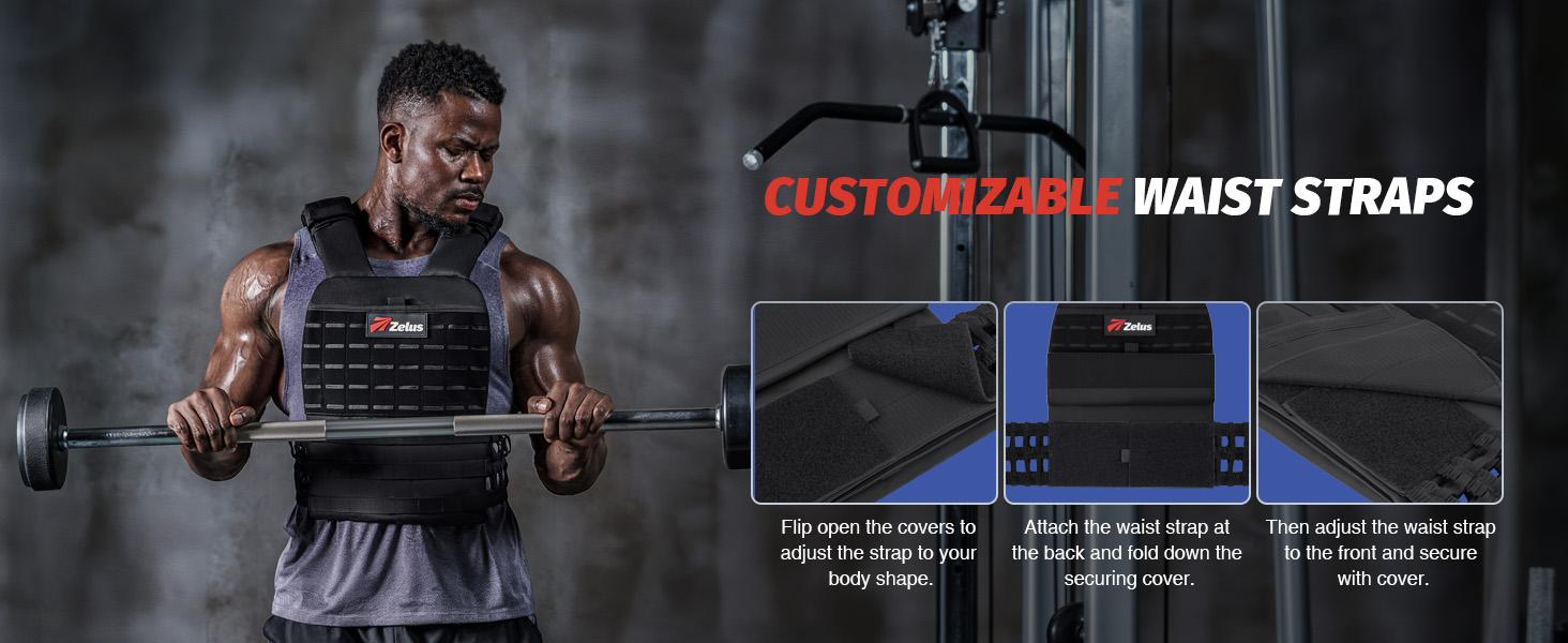 【SpringStatements】ZELUS Tactical Weighted Vest for Men Women(Vest Only, Plates Not Included), Adjustable Training Vest with MOLLE Panels & Chest Pocket, Tactical Fitness Gear for Outdoor & Gym Workouts