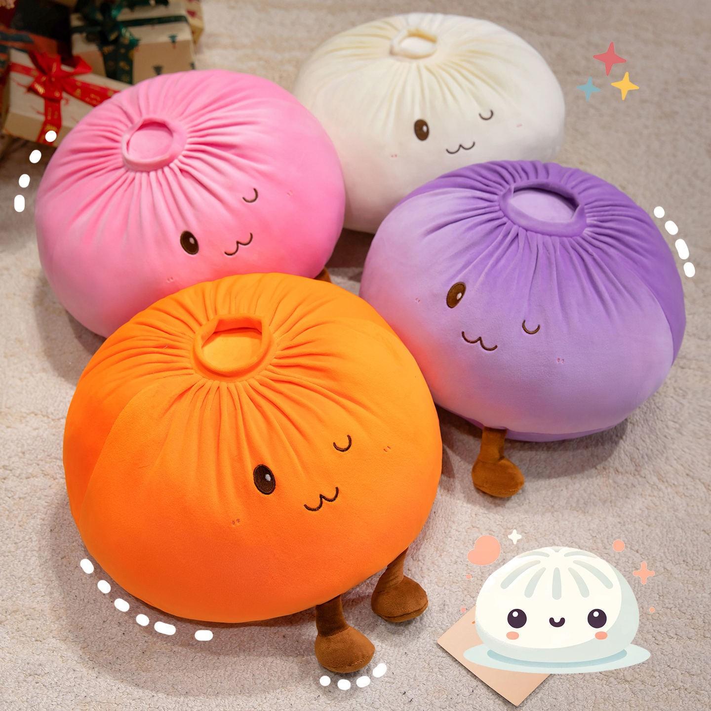 Giant Cute Baozi Plush Pillow, Ultra Soft Squishy Hug Toy, Cartoon Sofa Cushion, Large Comfortable Sleep Companion, Kids and Adults