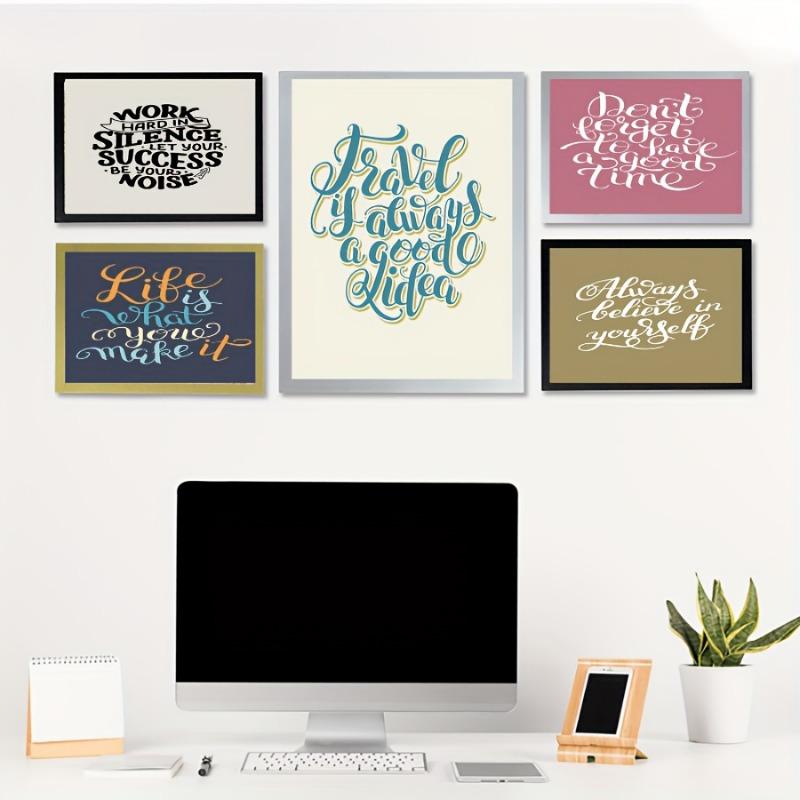 5pc Business License Award Frame, Magnetic Display Poster, Soft Frame Stick, Wall Use, Casual Style, No Ca_prop_65 Features