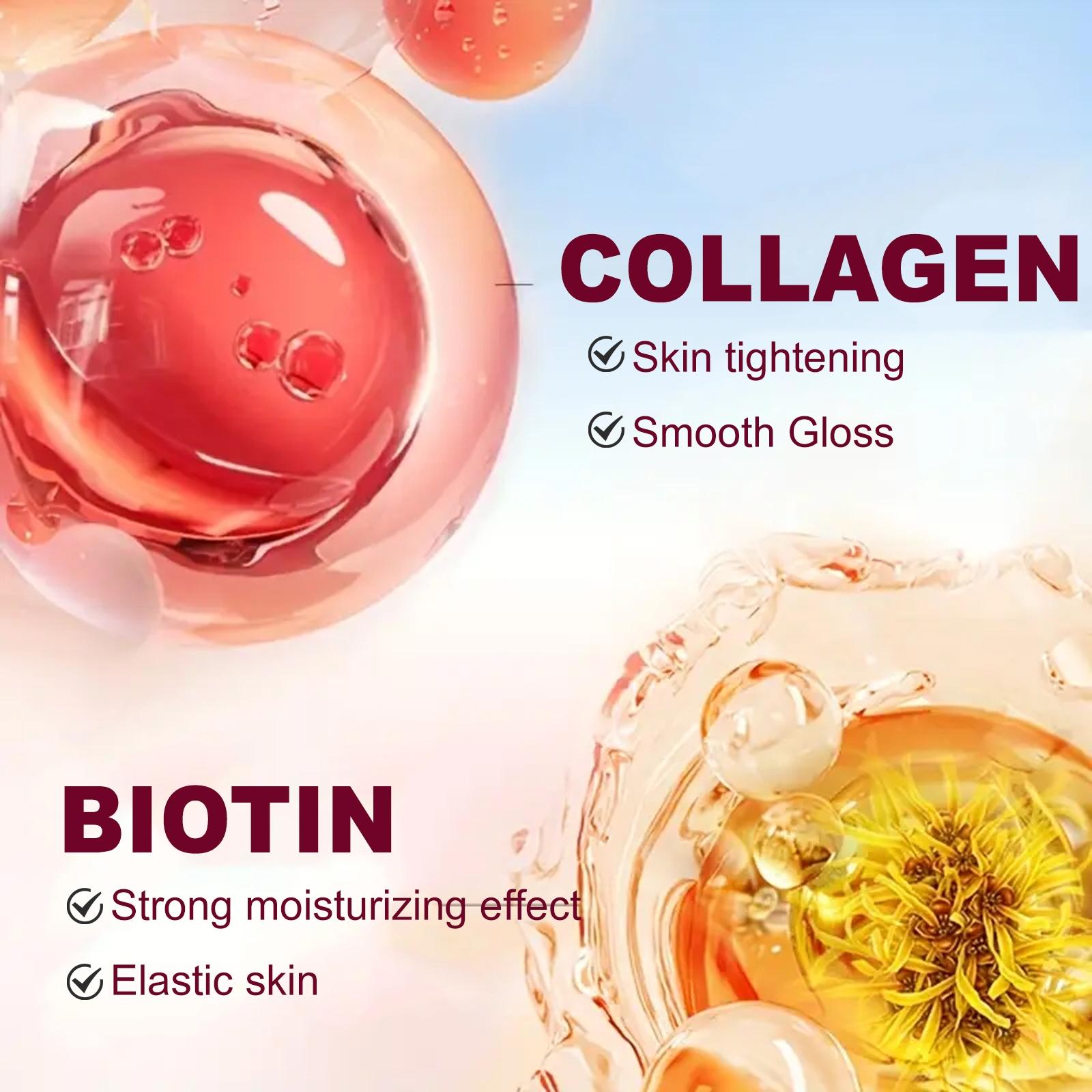 60pcs Collagen & Biotin Eye Treatment Masks, Intense Moisturizing, Brightening, Firming and Hydrating, Suitable for All Skin Types