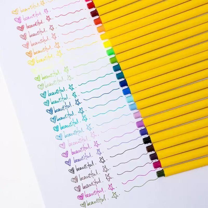 24-Pack Fine Line Markers, High-Quality Writing Tools, Ideal for Labeling and Drawing, Durable Office Supplies, Perfect for Professionals