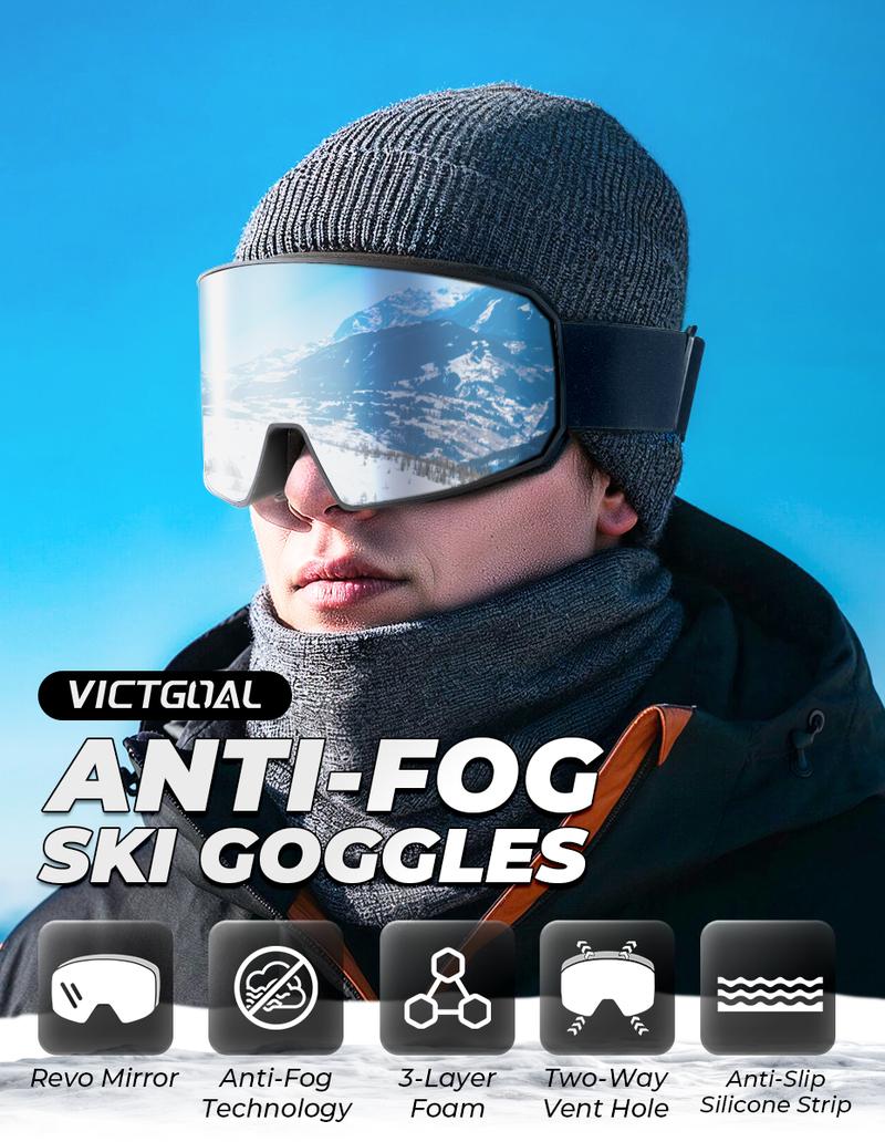 VICTGOAL Ski Goggles Double Layers Anti-fog UV400 Protection for Men, Women & Youth,Snowboarding Goggles Snowmobile Eyewear Outdoor Skiing Polarized Snow Lenses VICTGOAL Ski Goggles Double Layers Anti-fog UV400 Protection for Men, Women & Youth,Snowboarding Goggles Snowmobile Eyewear Outdoor Skiing Polarized Snow Lenses