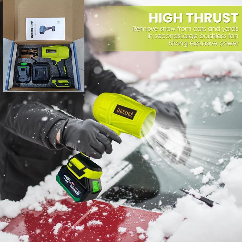 [DEEOEE] Upgraded Cordless Leaf Blower – Turbo Jet Technology with Pure Copper Brushless Motor, High-Capacity Battery & Multi-Purpose Cleaning Power,Gift for Christmas,New Year