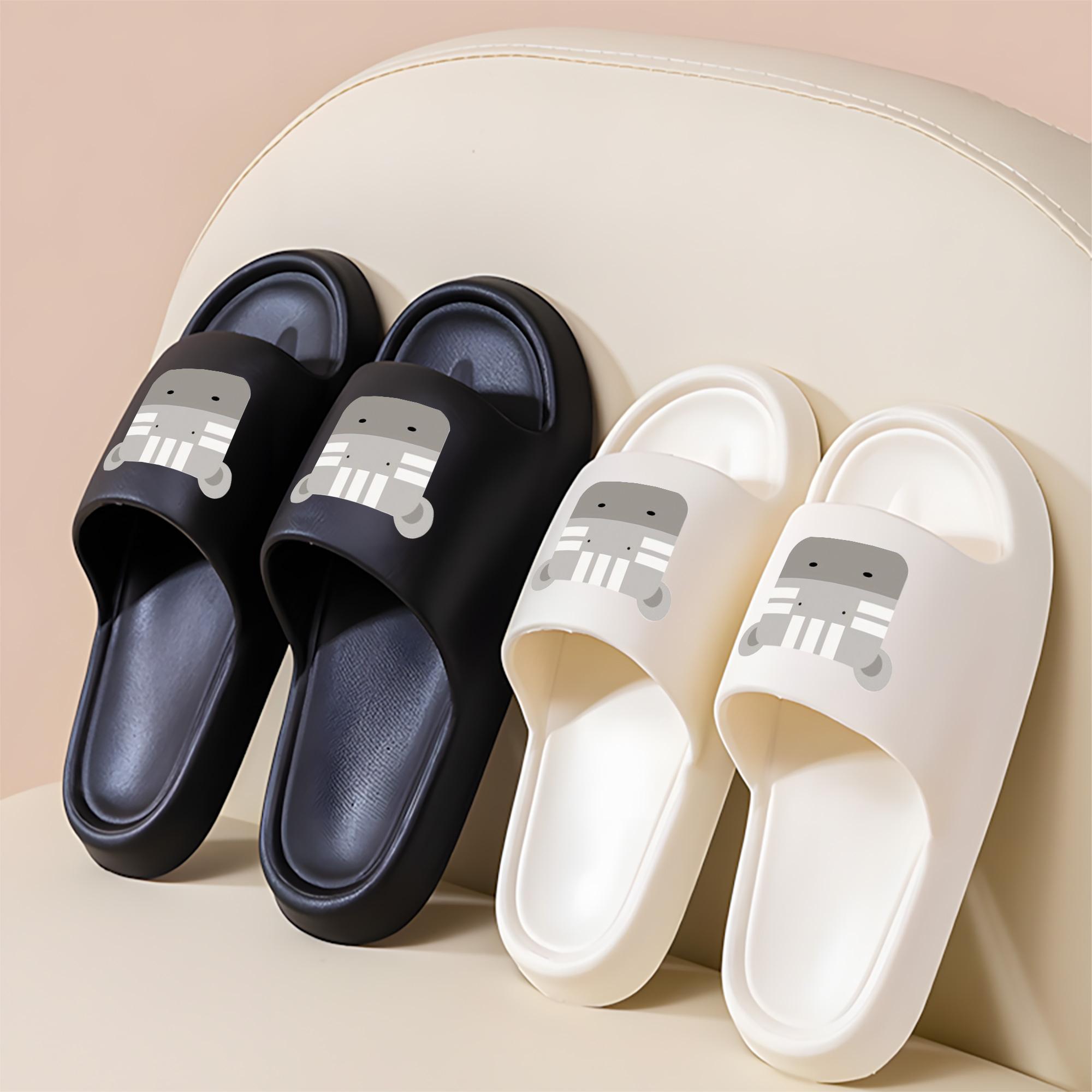 Cute Zebra Pattern Slippers for Kids Boys Girls Soft Comfortable Non-Slip Indoor Home Slippers Toddler Children's Cartoon Animal Slippers Warm Cozy House Shoes