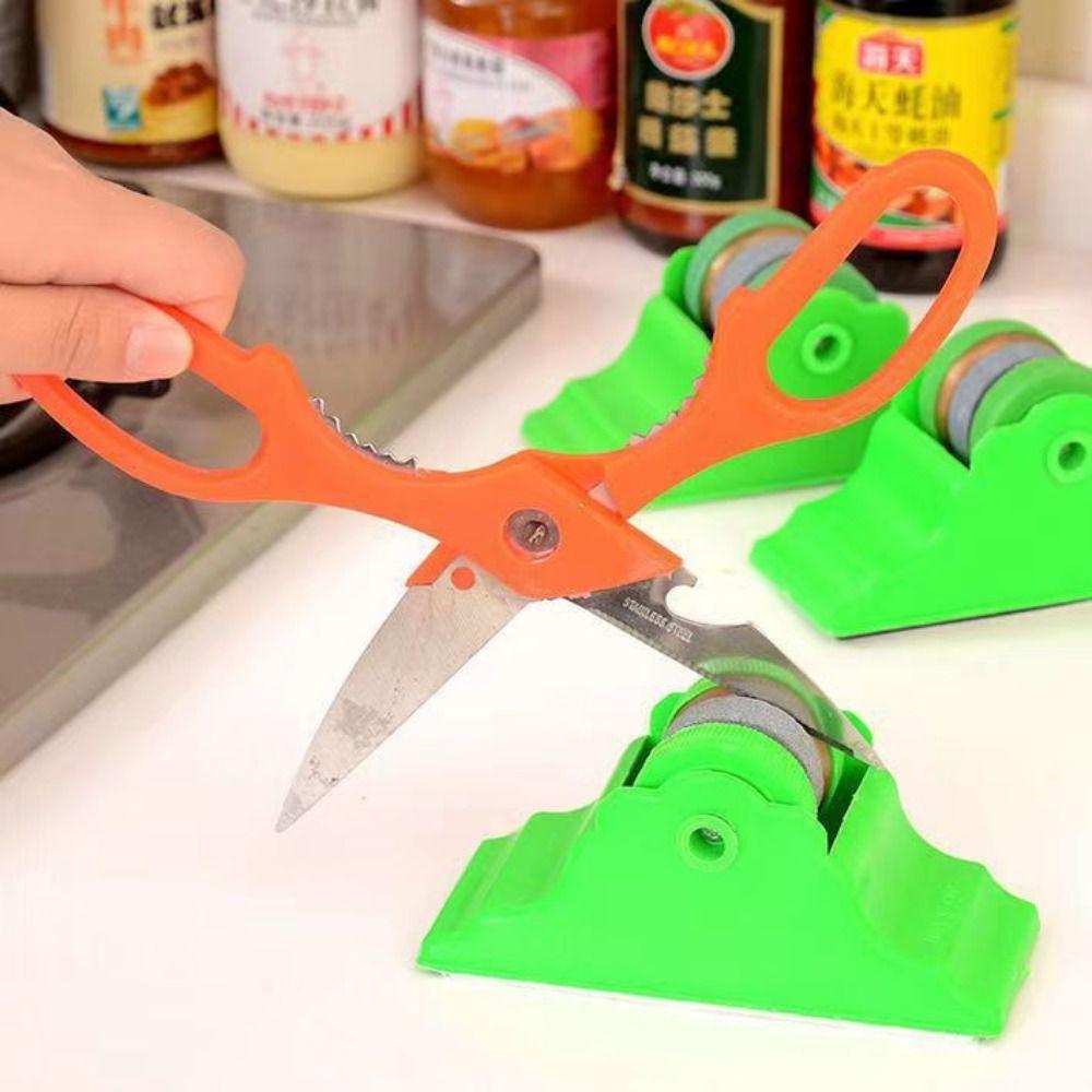 Base Kitchen Sharpening Tool Portable Self-adhesive Sharpening Stone ABS and Grinding Wheel Save Labour Kitchenware Sharpener