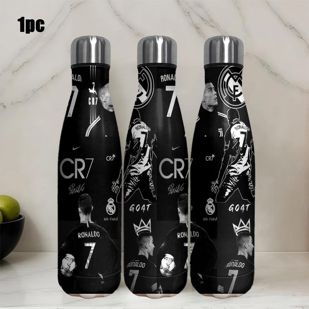 1pc Cr7c Stainless Steel Insulated Travel Mug, Long-Lasting Temperature Control, Cute Cartoon Design, Leak-Proof, BPA-Free, Ideal for Outdoor & Daily Use