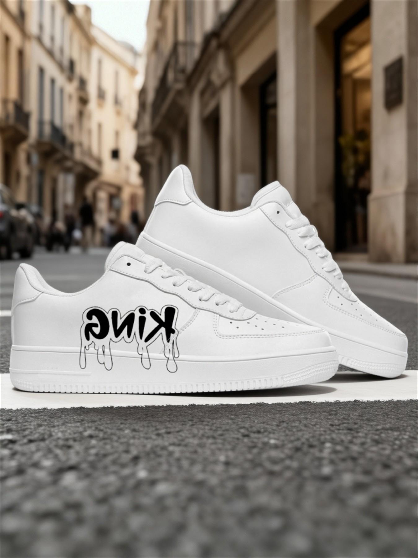 Customizable Retro Style Sneakers, Casual Board Shoes for Men, Unique Design Low Top Athletic Footwear, Comfortable Daily Wear