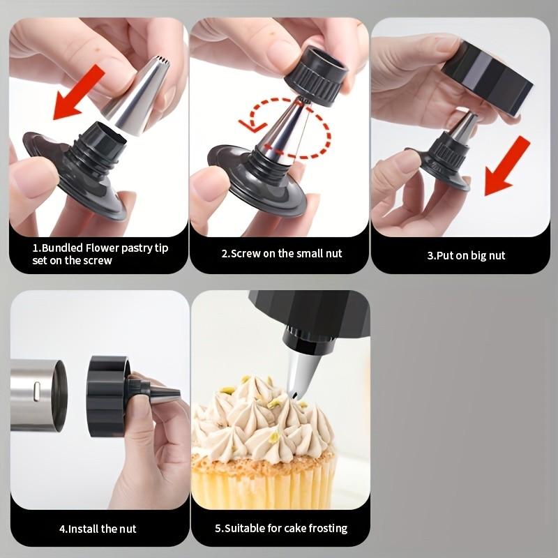 Cookie Press Gun for Biscuits, Cream Piping Gun, Piping Nozzle for Jelly Beans, Home Use Piping Gun, Easy-To-Use Cookie Maker