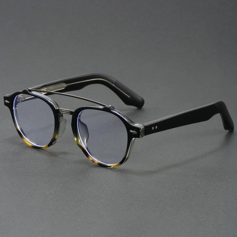 Classic Round Frames Aviator Glasses for Men and Women Fashionable Glasses New Double Bridge Glasses