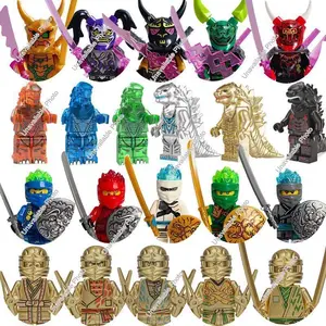 2026 new Hot Toys Ninja Mini Figure Building Blocks Jay Zane Kai Nya Wu Garmadon shark man Anime cartoon Action Figure Assembly Kids Toys