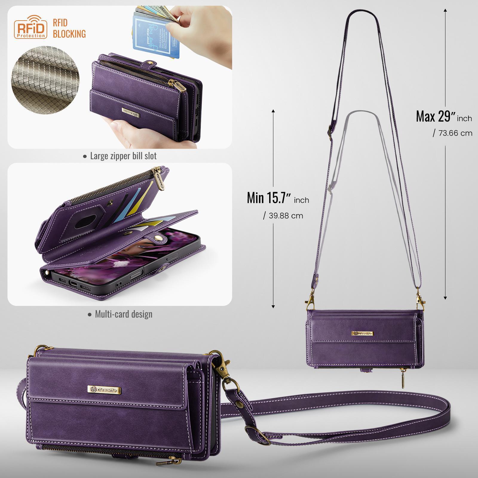 for iPhone 16e 16 Pro Max 16 Plus 16 Pro 16 Wallet Case, RFID Blocking Phone Case Women Men Kickstand flip Cover Wrist Strap Zipper Credit Card Holder Slots