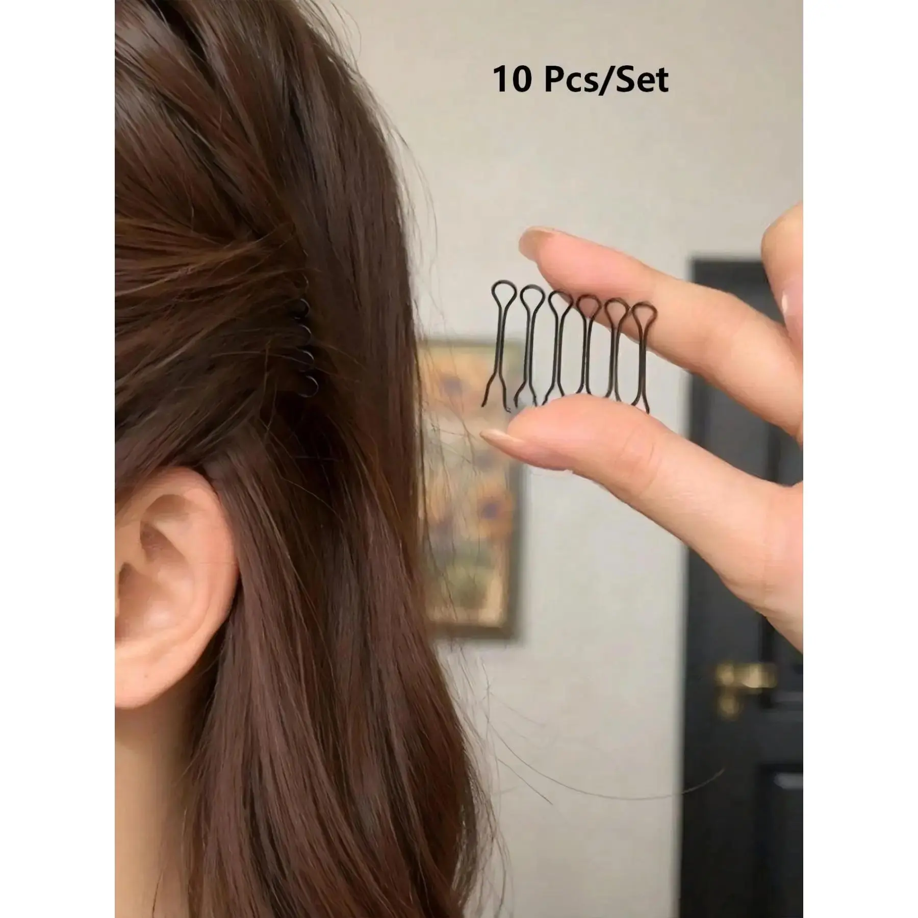 10pcs Seamless Minimalist Hair Clips, Invisible Hair Buckles For High Crown, Princess Style Comb For Bangs And Loose Hair, Fluffy Hair Comb Hair Clips, Suitable For Daily Commute, Work, Date, Party, Hair Decor