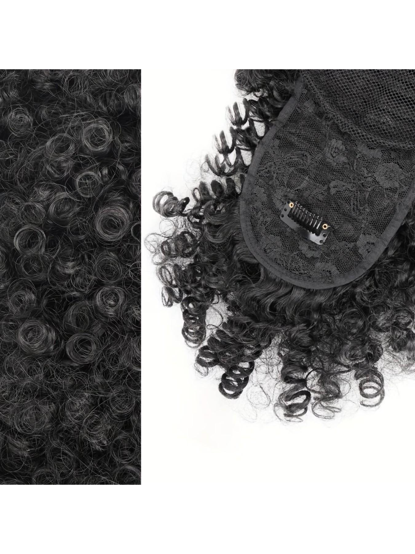 Explosive Bob Wig Hair Extension Block, Curly Synthetic Fiber, Daily Wear Accessory, All-Season Use, Ideal for Women