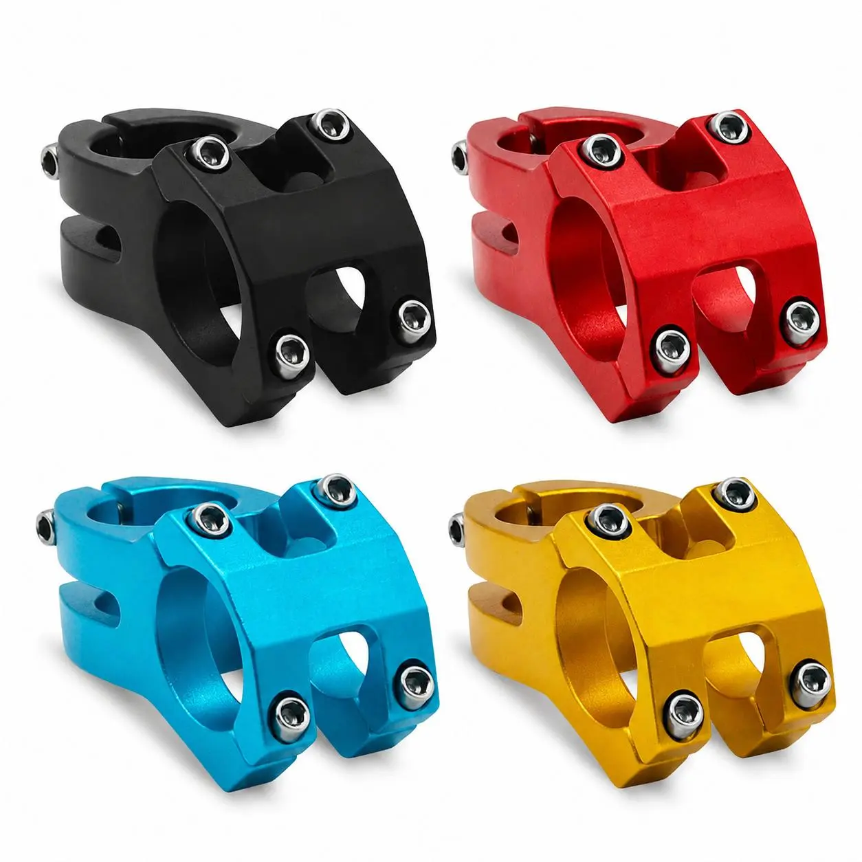 Lightweight CNC-Machined Aluminum Mountain Bike Stem with Hollow Design, Compatible with 25.4mm and 31.8mm Handlebars, 45mm Reach, Ideal for Downhill, Fixed Gear, and Trail Riding Applications