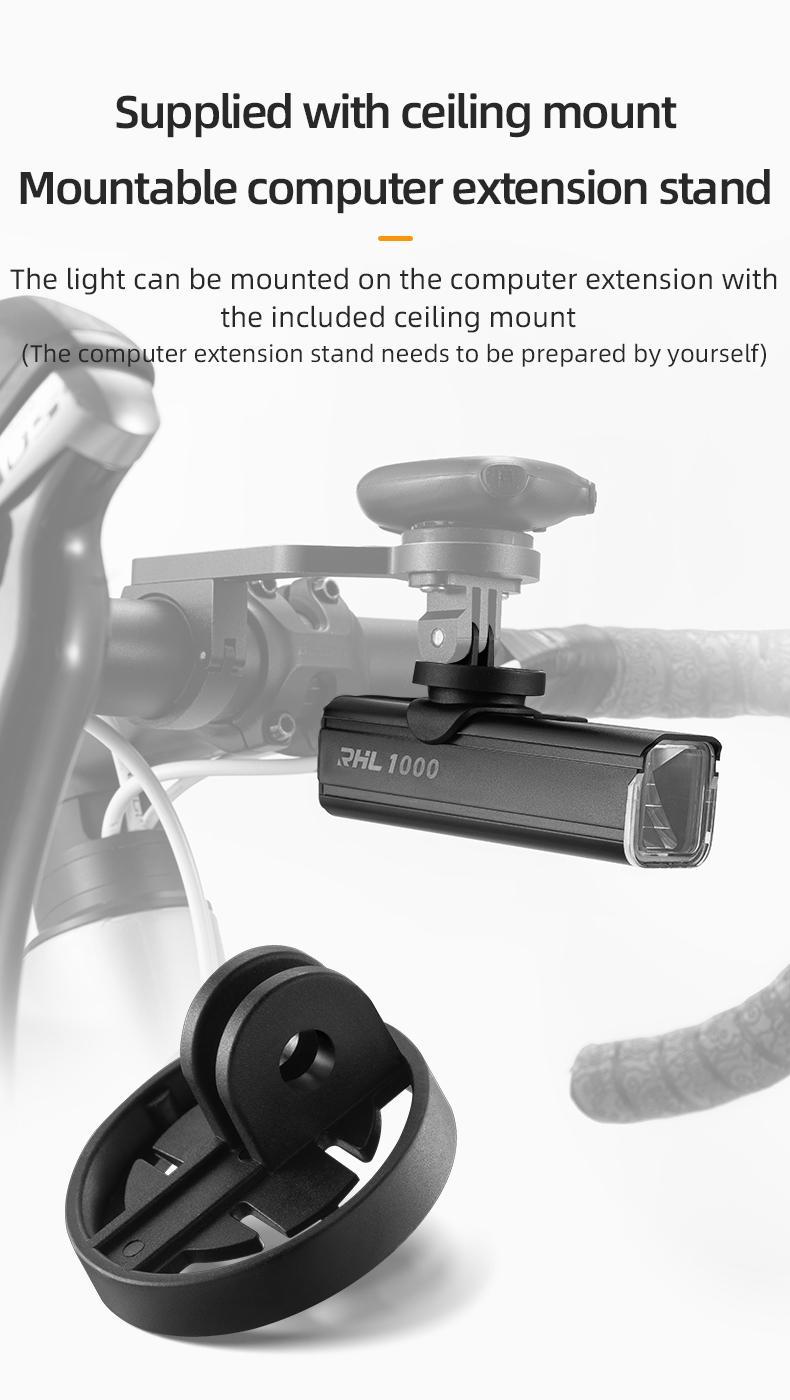 ROCKBROS Bike Light 1000 Lumens USB Rechargeable Bike Headlight Led IPX6 Waterproof Bike Front Light 5 Modes Aluminum Alloy Super Bright Bike Light for Night Riding