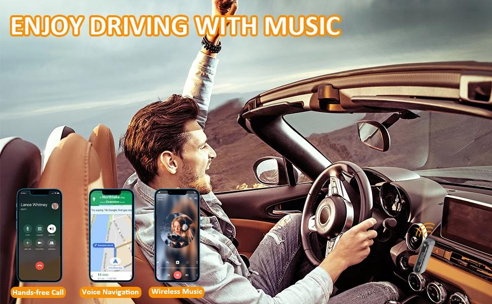Bluetooth-compatible Wireless Receiver, Car Audio Adapter, 3.5mm Aux Interface, Plug-And-Play, Home Theater, Speakers, Dual Device TWS