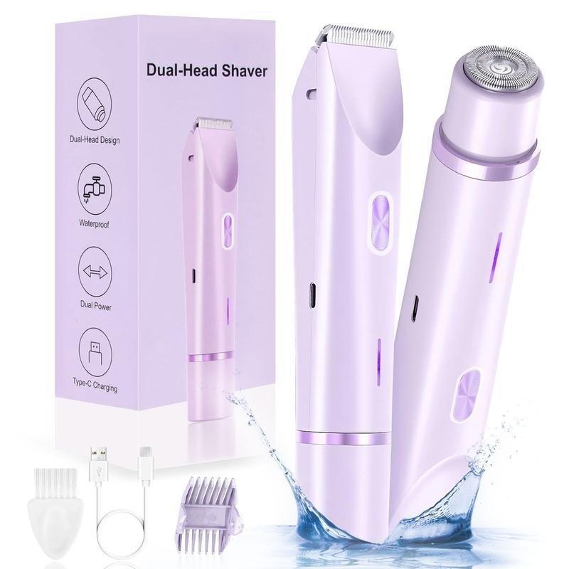 Women's Electric Razor Combo, Dual Function Electric Hair Trimmer, Dry & Wet Use Bikini Razor, Public Barber Tool, Zb-0236L Model