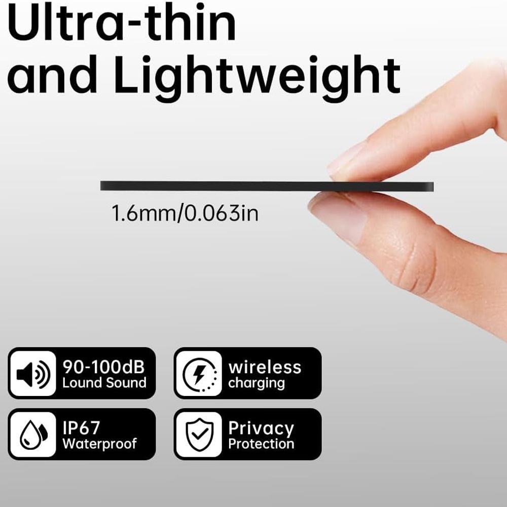 Google Certified Wallet Tracker for Android, Rechargeable BT-compatible Smart Locator, Compatible with Find HUB, for Passport Bag Wallet Luggage